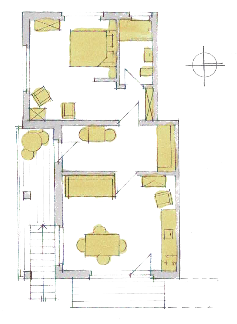 Floor plan: Holiday apartment Magnolia in the palmhouse arco at Lake Garda