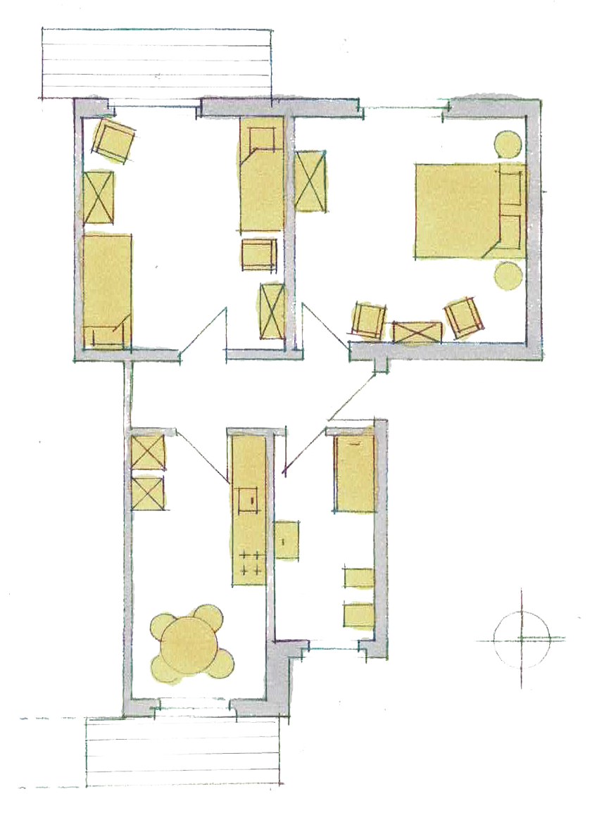 Floor plan: Holiday apartment Palm in the palmhouse arco at Lake Garda