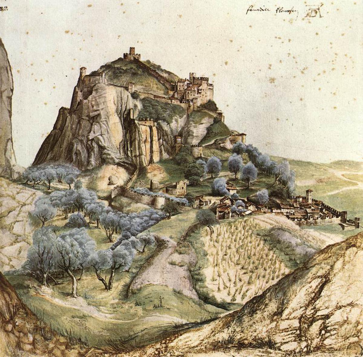Burg von Arco, Aquarell von Albrecht Dürer, 1495