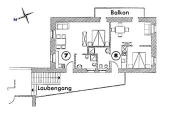 Grundriss 3. Etage guesthouse I
